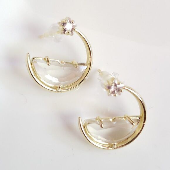 New! Anna Glass Hoop Earrings - Picture 4 of 15